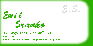 emil sranko business card